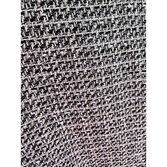 Express $158 Gold Metallic Strong Shoulder Gold Button Tweed Jacket SZ L Luxury - Picture 8 of 14